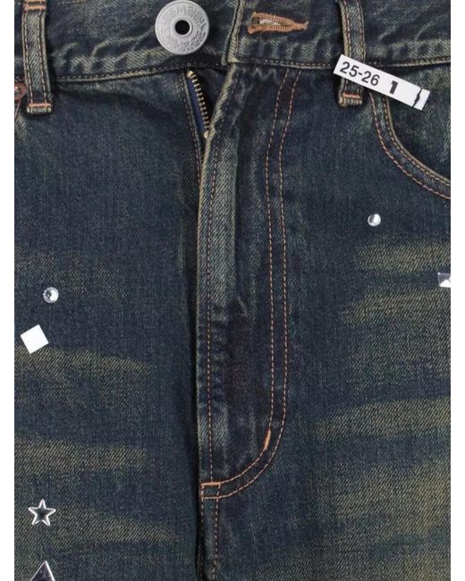 Maison Mihara Yasuhiro Blue Straight-Leg Denim Trousers for men
