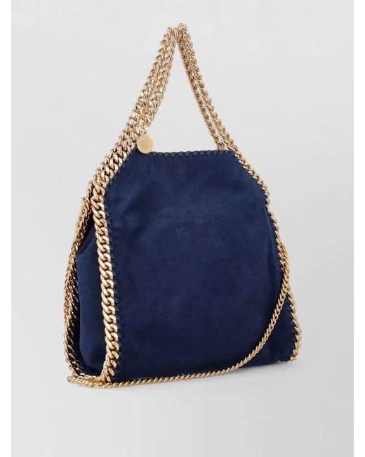 Stella McCartney Blue Falabella Mini Tote Chain Shoulder Bag