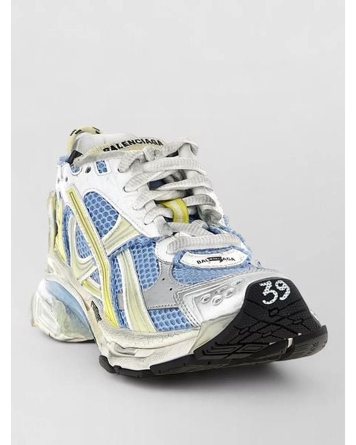 Balenciaga Metallic Runner Sneakers Mesh Upper Rubber Sole