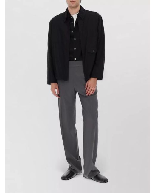 Our Legacy Black Merino Wool Single-Breasted Coat for men