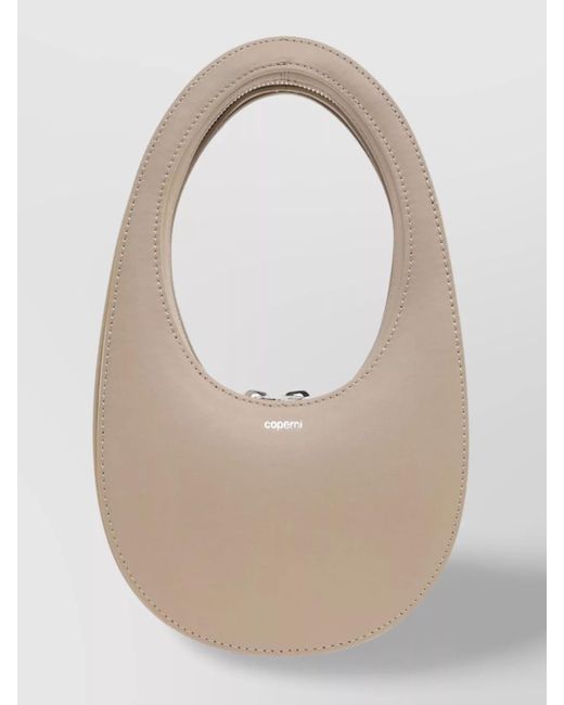 Coperni White Oval Shape Mini Top Handle Bag