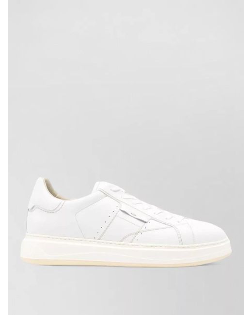 Woolrich Natural Leather Low-Top Sneakers for men