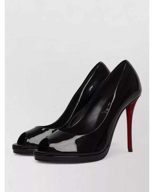 Christian Louboutin Black Lady Z Patent Calfskin Platform Pumps