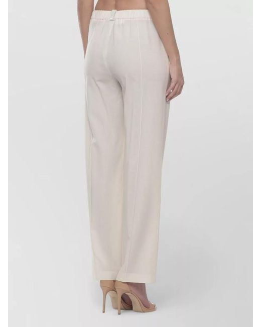 Fabiana Filippi White Straight Leg Pants Rear Light Detail