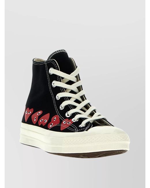 COMME DES GARÇONS PLAY Black Hi-Top Sneakers for men