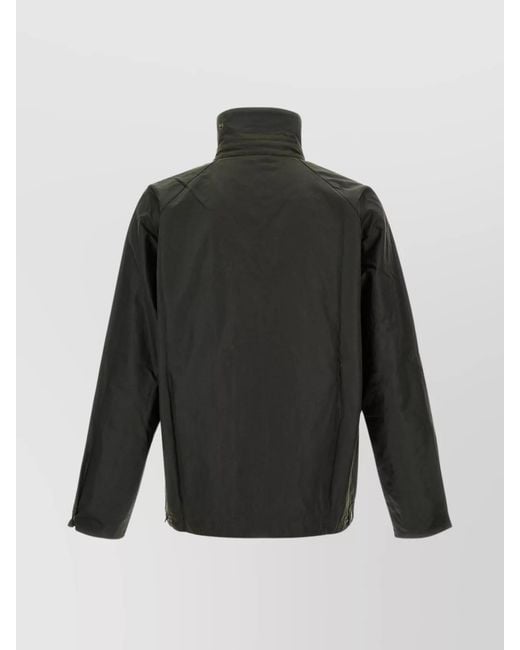 Barbour Gray 'Adjustable Collar Snap Button Jacket' for men