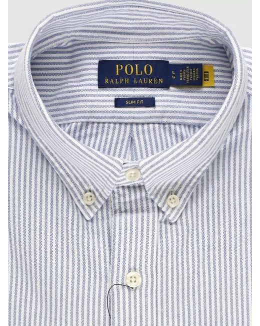 Ralph Lauren Blue Cotton Long-Sleeve Shirt for men