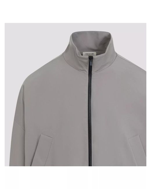Fear Of God Gray High Neck Track Jacket for men