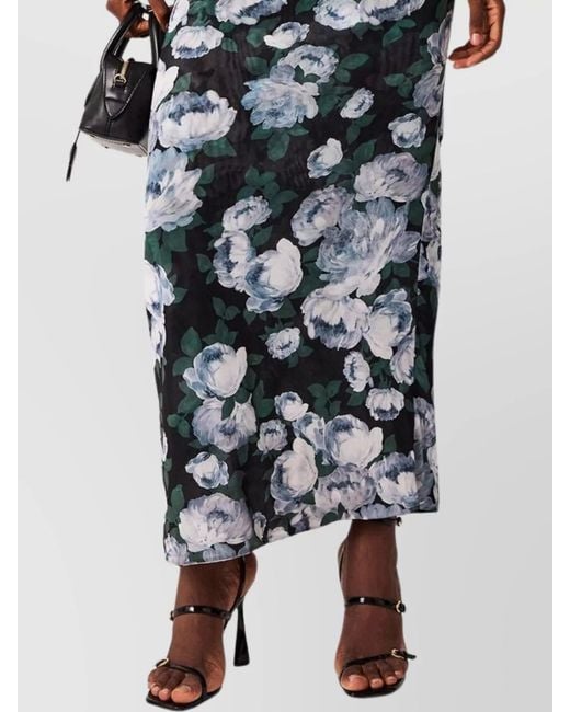 Stella McCartney Multicolor Floral Long-Sleeve Mesh Midi Dress