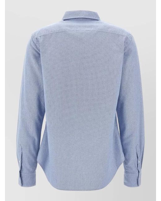 Polo Ralph Lauren Blue Long Sleeve Shirt Collared Neck Top