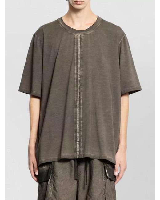 Uma Wang Gray Cotton Crew Neck Short-Sleeve T-Shirt for men