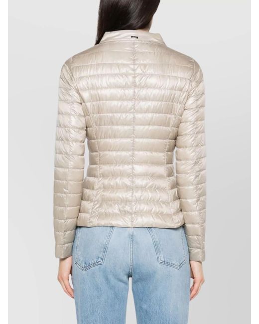 Herno Natural Down Quilted Short Puffer Jacket