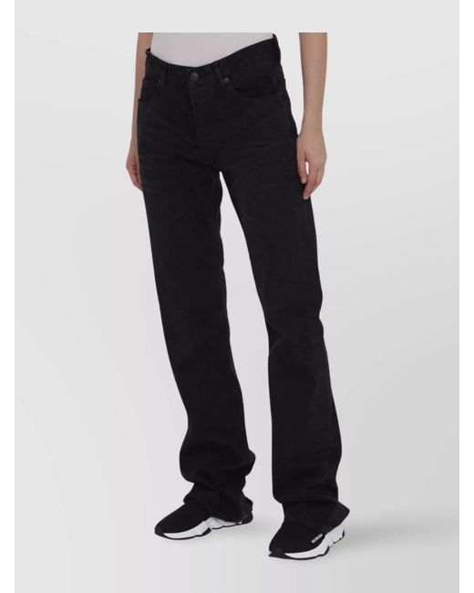 Balenciaga Black Low-Rise Straight-Leg Jeans