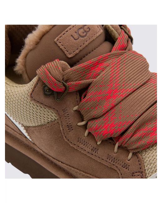 Ugg Brown Leather Low-Top Sneakers