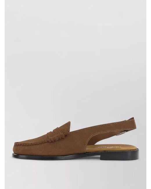 Sebago Brown Dan Suede Sling Back Loafer Shoe