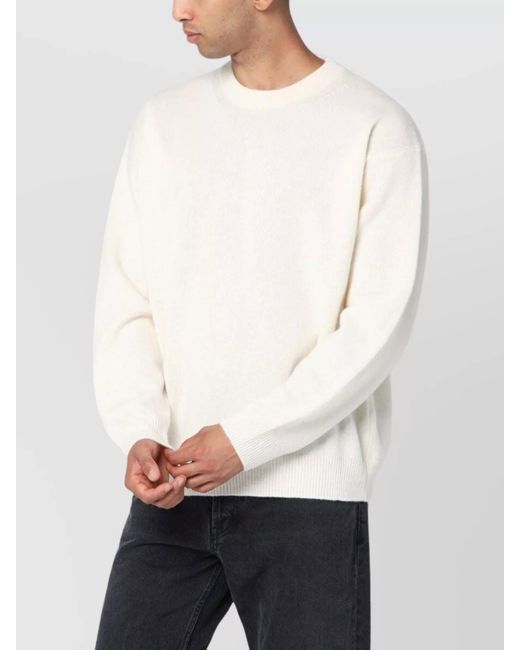 Roberto Collina White Wool Cashmere Sweater for men