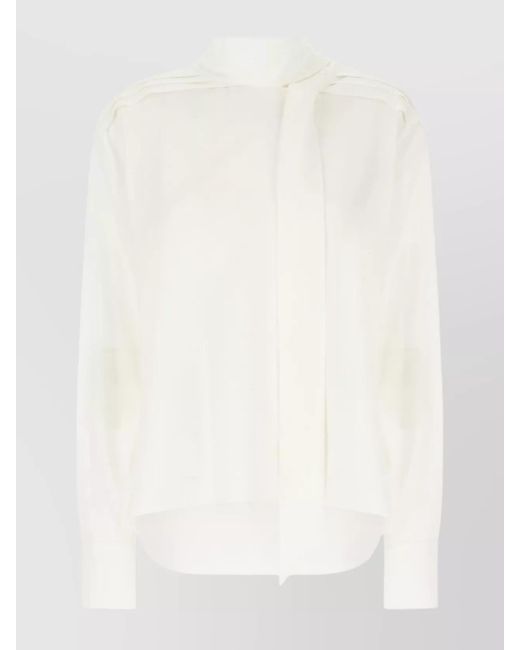 McQueen White Silk Blouse