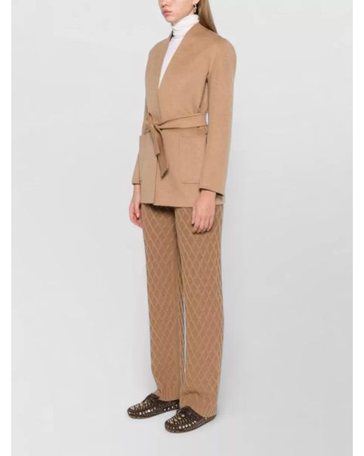 Max Mara Natural Wool Belted Jacket