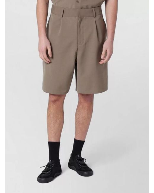Entire studios Natural Tailored Shorts Front Pleats Belt Loops for men