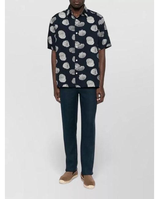 Kiton Blue Linen Drawstring Regular Trousers for men