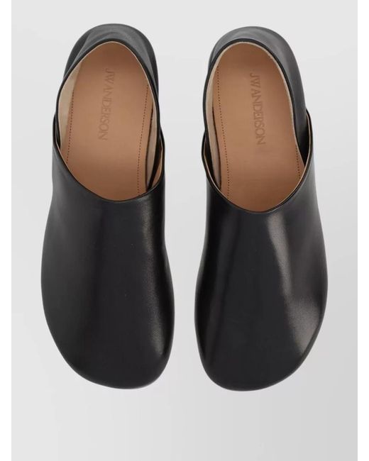 J.W. Anderson Gray Leather Loafer Shoe Round Toe Design