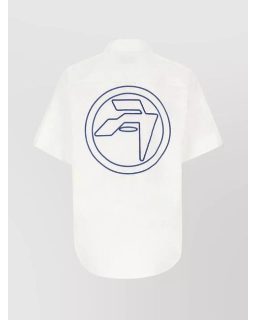 Ambush White Cotton Poplin Shirt for men