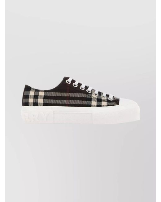 Burberry Black Checked Low-Top Sneakers