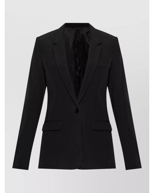 Isabel Marant Black Feray Tailored Jacket Notch Lapel Design