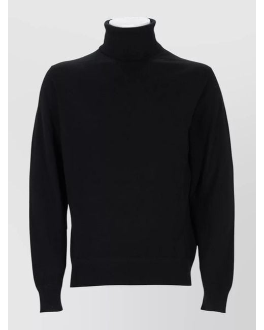 Tom Ford Black Long Sleeve Turtleneck Regular Fit Top for men