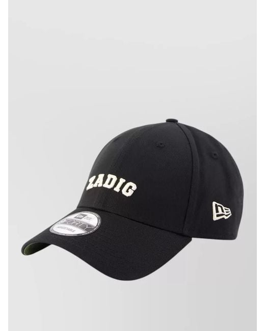 Zadig & Voltaire Black Cotton Cap New Era Curved Brim