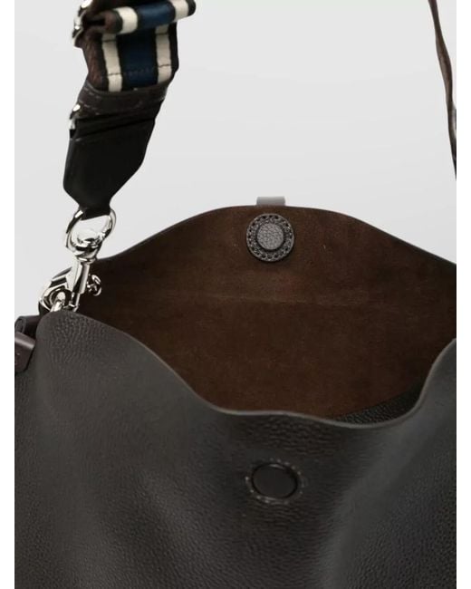 Etro Black Leather Shoulder Bag for men