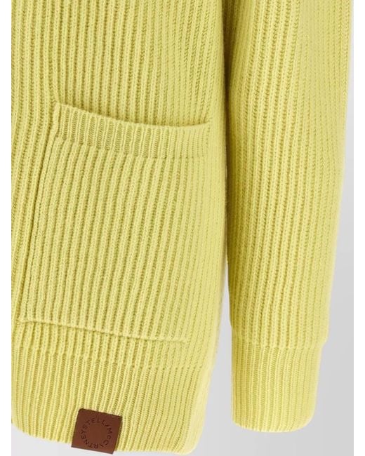 Stella McCartney Yellow Thick Knit Cardigan