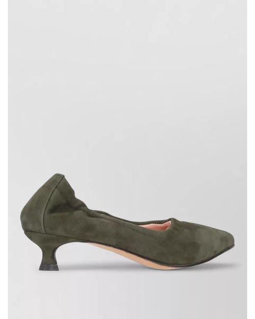 LA ROSE Multicolor Suede Kitten Heel Pumps Pointed Toe
