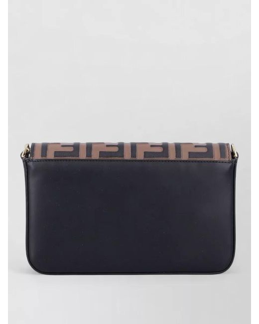 Fendi Gray Chain Wallet Bic Zucca Calf Crossbody