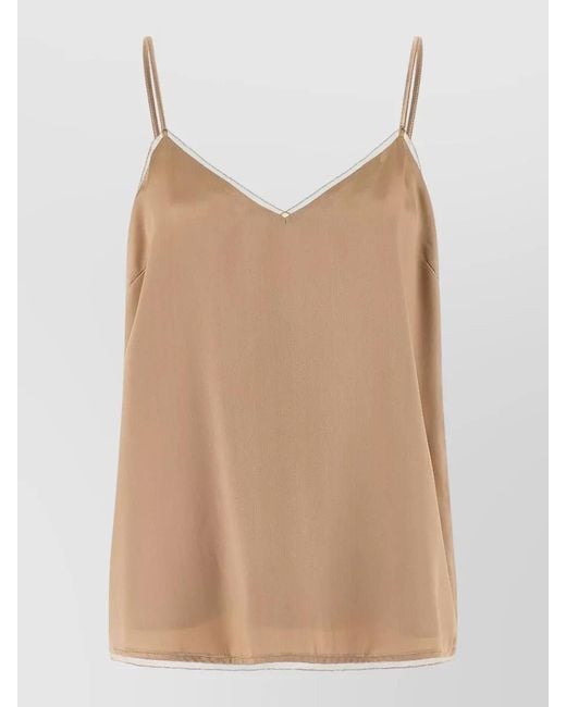 Fabiana Filippi Natural Viscose Lingerie Top