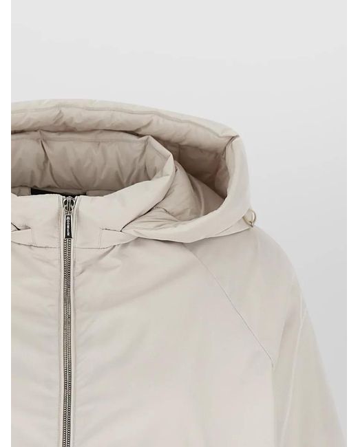 Moorer Natural Soave Hooded Jacket Acqua Line