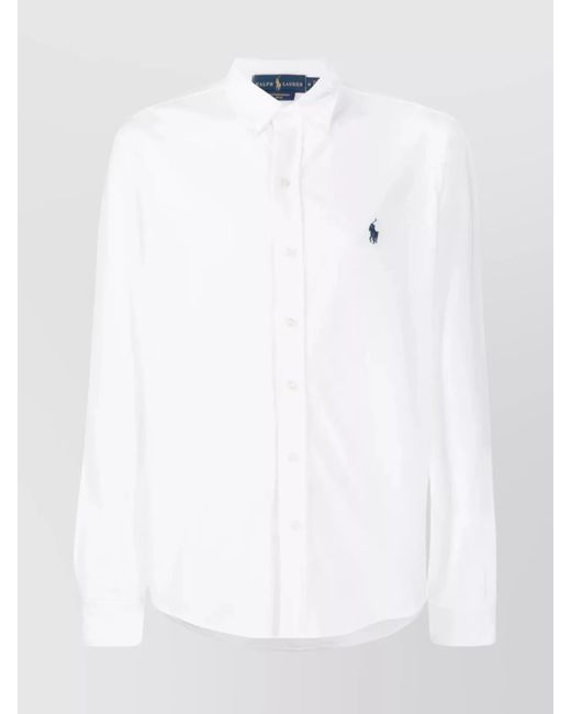 Ralph Lauren Shirt Logo Button Cuffs in White for Men | Lyst UK