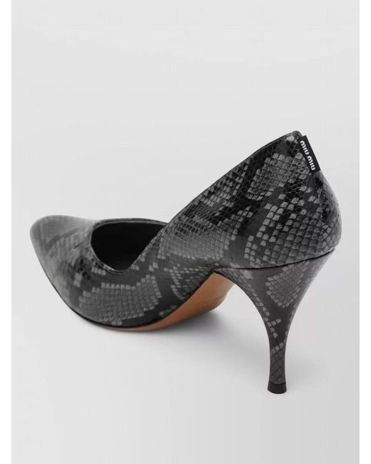 Miu Miu Multicolor Pumps Snakeskin Pattern Pointed Toe Design