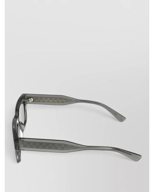 Gucci Gray Sunglasses Gg2069S 003 Rectangular Transparent Frame for men