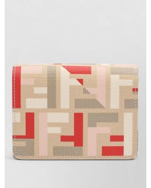 Fendi Pink Foldable Clutch Bag Stitch Detailing Design