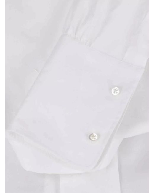 Maison Margiela White Cotton Long-Sleeve Shirt