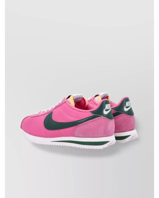 Nike Pink Textile And Suede Low-Top Sneakers