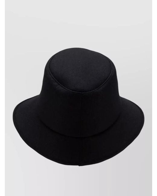 Junya Watanabe Black Wool Blend Round Crown Hat Structured