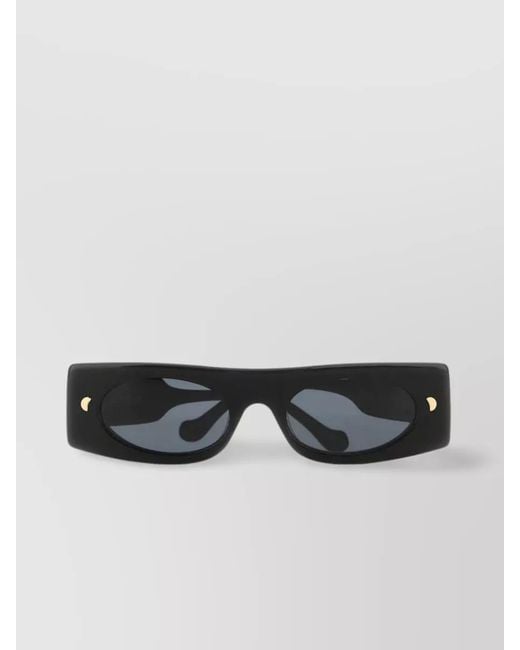 Nanushka Black Bio Acetate Square Sunglasses