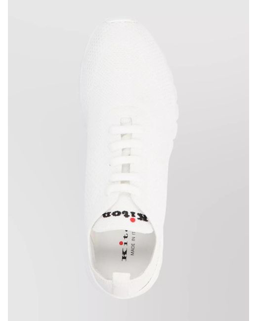 Kiton White Running Sneakers for men