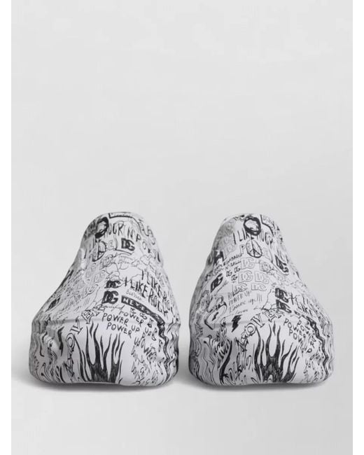 Dolce & Gabbana Metallic Graffiti Daymaster Canvas Sneakers for men