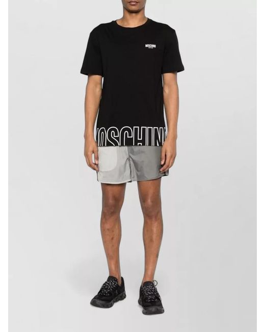 Moschino Black Logo-Print Cotton Short-Sleeve T-Shirt for men