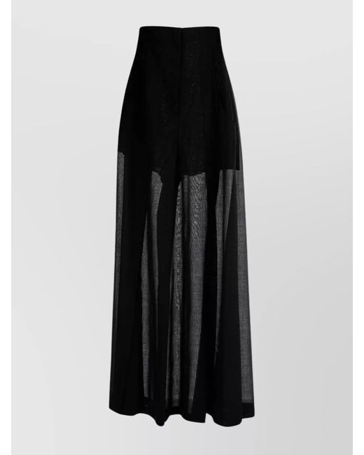 Philosophy Black Virgin Wool Wide-Leg Pants