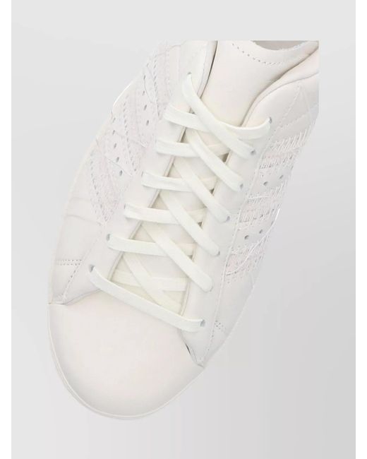 Y-3 Natural Leather Low-Top Sneakers