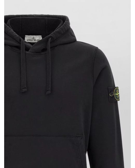Stone Island Black 6100062 Hooded Jacket Front Pocket for men